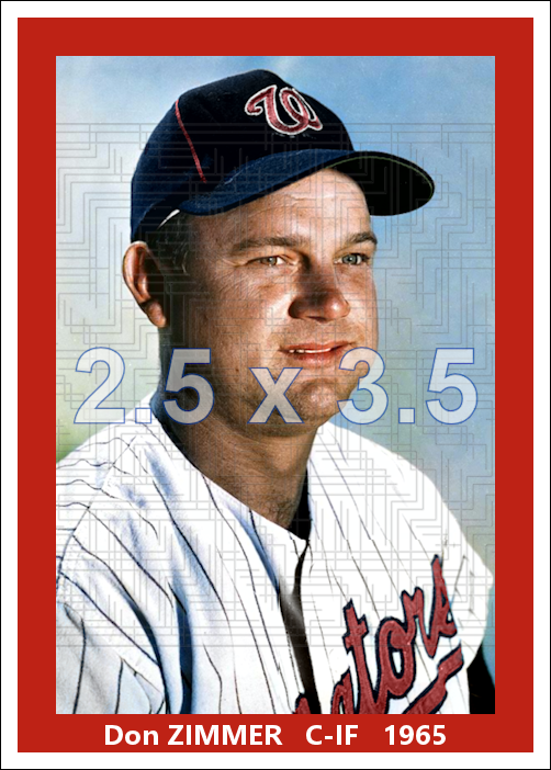Don Zimmer - 1965 Washington Senators - choose a size & style