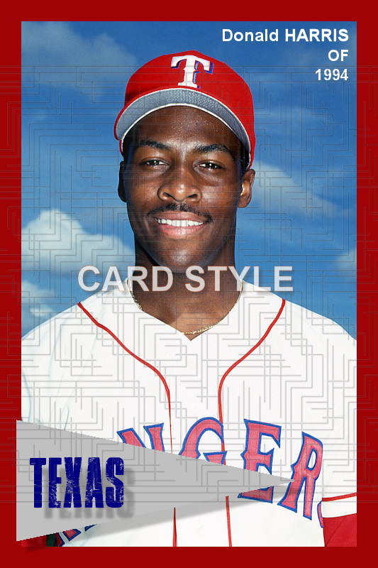 Donald Harris - 1994 Texas Rangers - choose a size & style