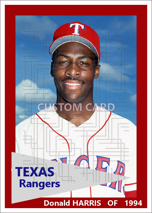 Donald Harris - 1994 Texas Rangers - choose a size & style