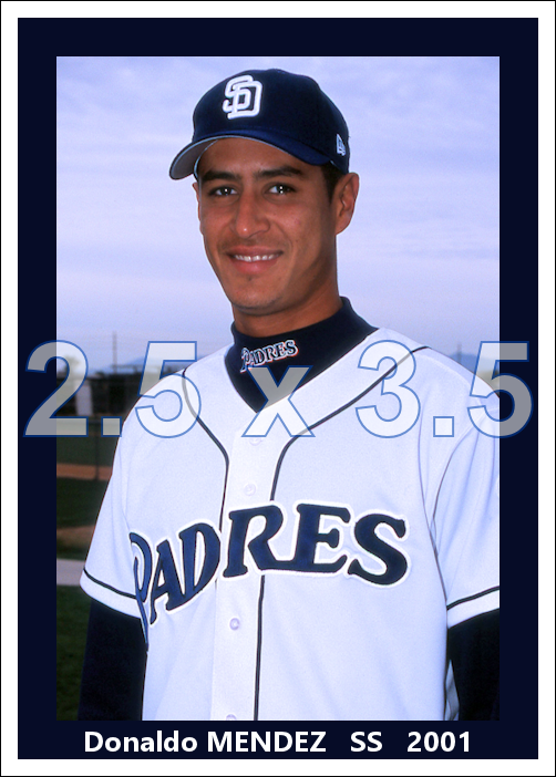 Donaldo Mendez - 2001 San Diego Padres - choose a size & style