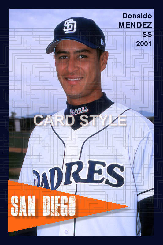 Donaldo Mendez - 2001 San Diego Padres - choose a size & style