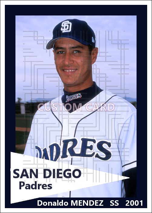 Donaldo Mendez - 2001 San Diego Padres - choose a size & style