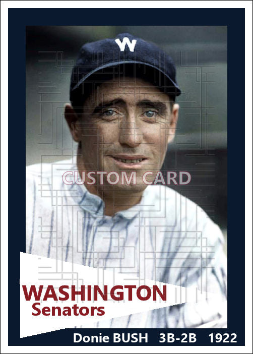 Donie Bush - 1922 Washington Senators - choose a size & style