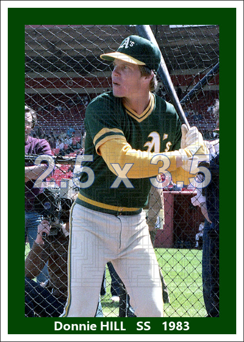 Donnie Hill - 1983 Oakland Athletics - choose a size & style