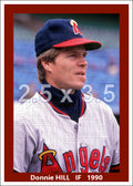 Donnie Hill - 1990 California Angels - choose a size & style