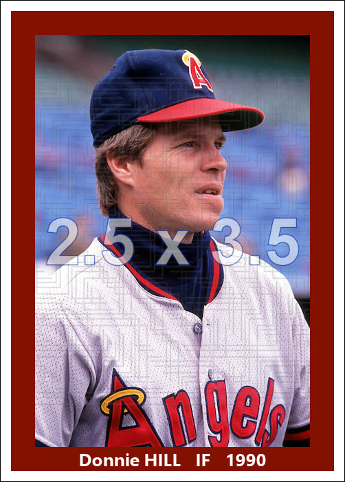 Donnie Hill - 1990 California Angels - choose a size & style