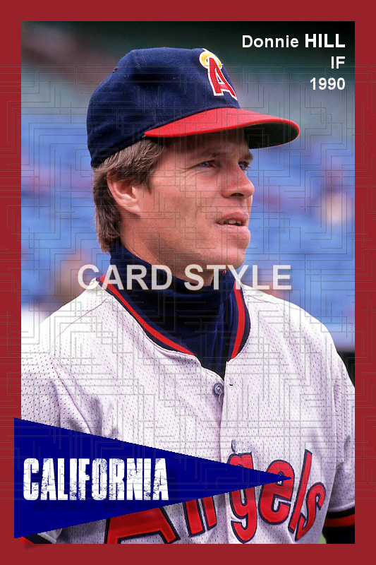 Donnie Hill - 1990 California Angels - choose a size & style