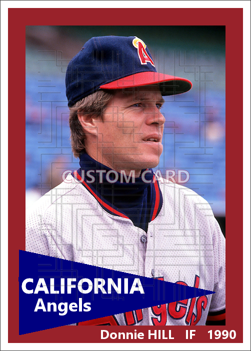 Donnie Hill - 1990 California Angels - choose a size & style