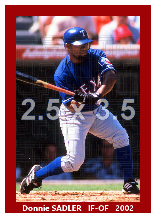Donnie Sadler - 2002 Texas Rangers - choose a size & style