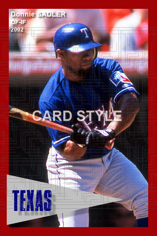 Donnie Sadler - 2002 Texas Rangers - choose a size & style