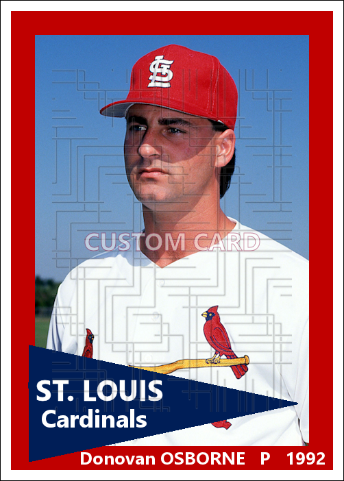 Donovan Osborne - 1992 St. Louis Cardinals - choose a size & style
