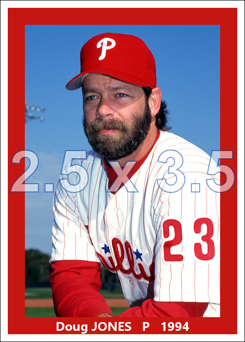 Doug Jones - 1994 Philadelphia Phillies - pose A - choose a size & style