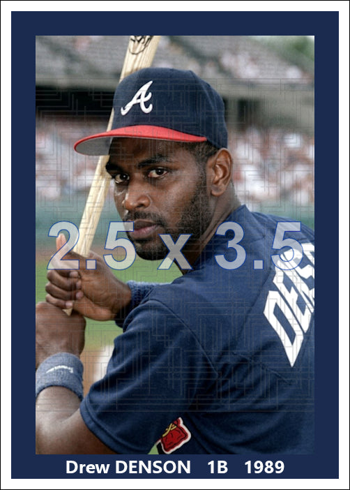 Drew Denson - 1989 Atlanta Braves - choose a size & style