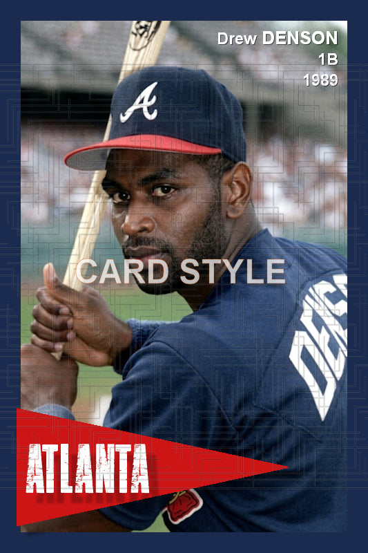 Drew Denson - 1989 Atlanta Braves - choose a size & style