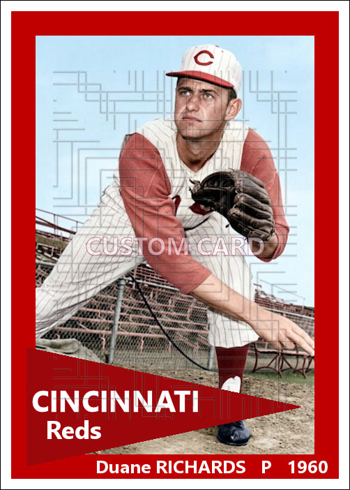 Duane Richards - 1960 Cincinnati Reds - choose a size & style