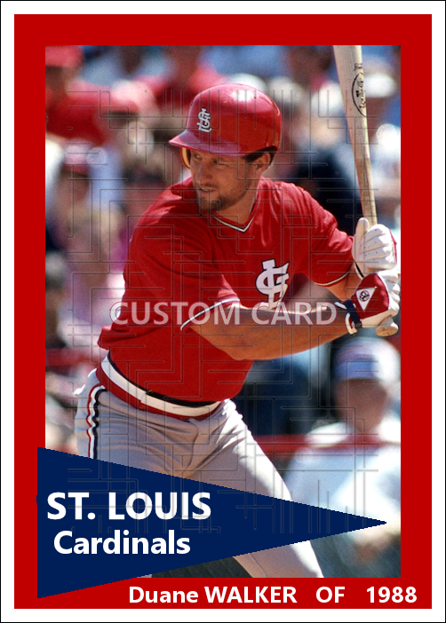 Duane Walker - 1988 St. Louis Cardinals - choose a size & style