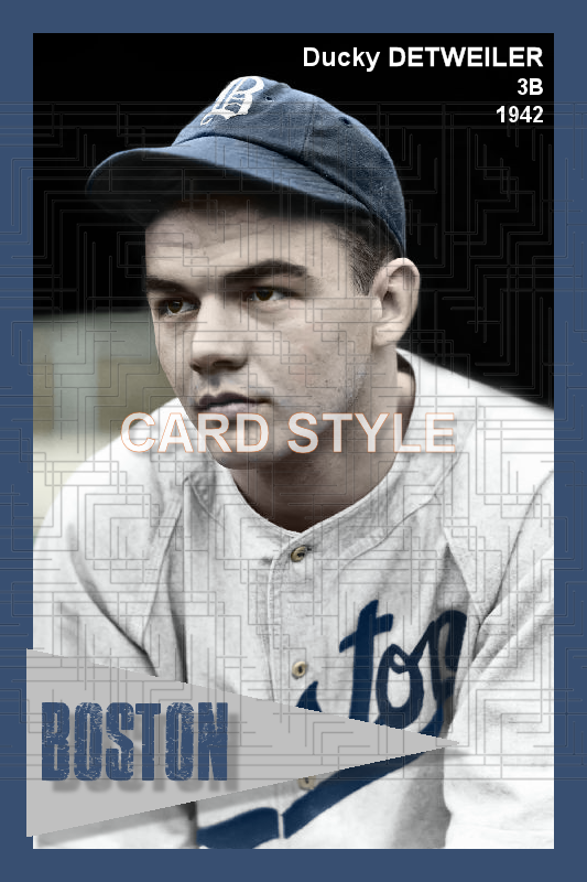 Ducky Detweiler - 1942 Boston Braves - choose a size & style
