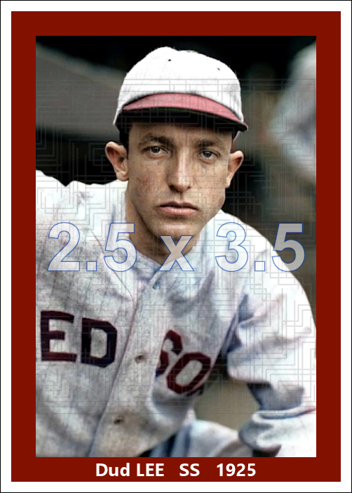Dud Lee - 1925 Boston Red Sox - choose a size & style