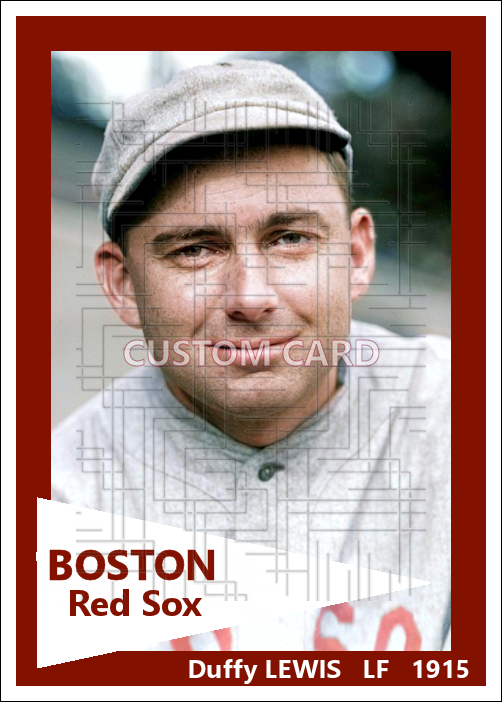 Duffy Lewis - 1915 Boston Red Sox - choose a size & style