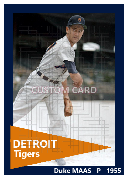 Duke Maas - 1955 Detroit Tigers - choose a size & style