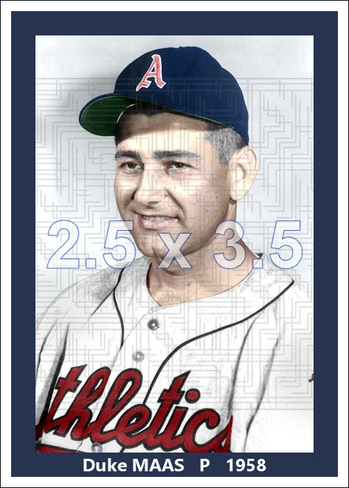 Duke Maas - 1958 Kansas City Athletics - choose a size & style