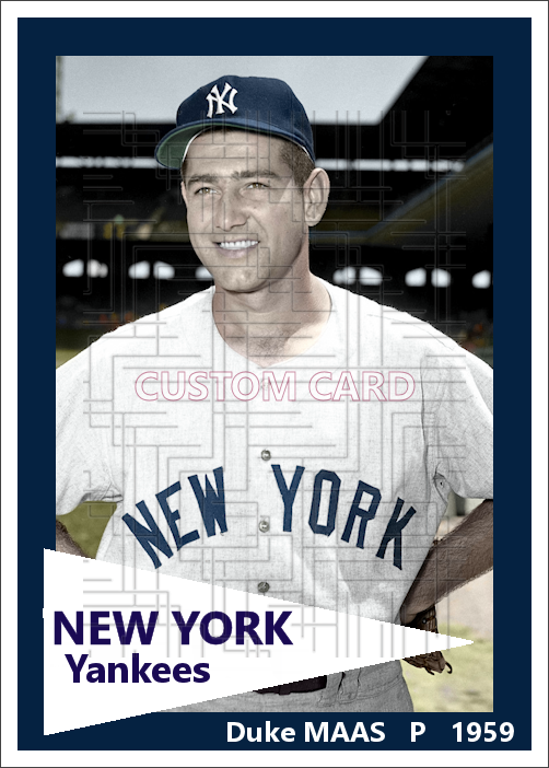 Duke Maas - 1959 New York Yankees - choose a size & style