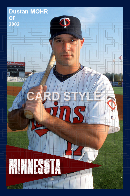 Dustan Mohr - 2002 Minnesota Twins - choose a size & style