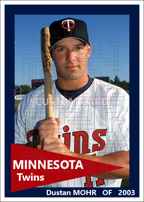 Dustan Mohr - 2003 Minnesota Twins - choose a size & style