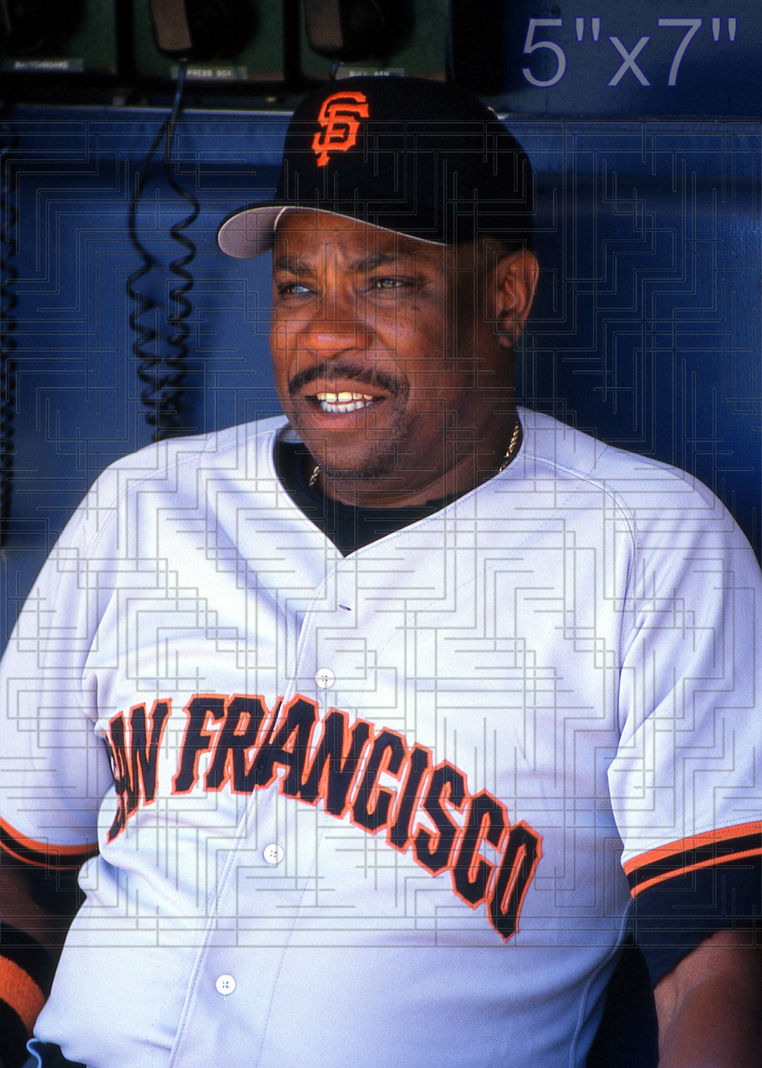 Dusty Baker - 1996 San Francisco Giants - choose a size & style