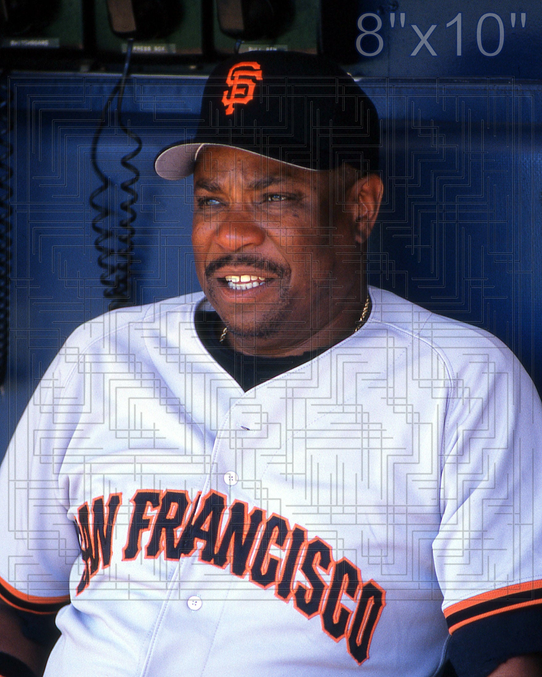 Dusty Baker - 1996 San Francisco Giants - choose a size & style