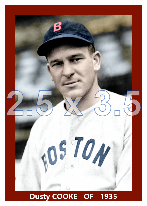 Dusty Cooke - 1935 Boston Red Sox - choose a size & style