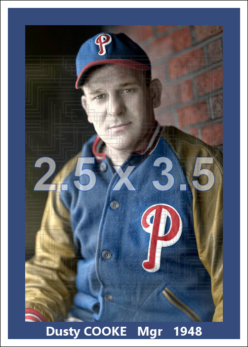 Dusty Cooke - 1948 Philadelphia Phillies - choose a size & style