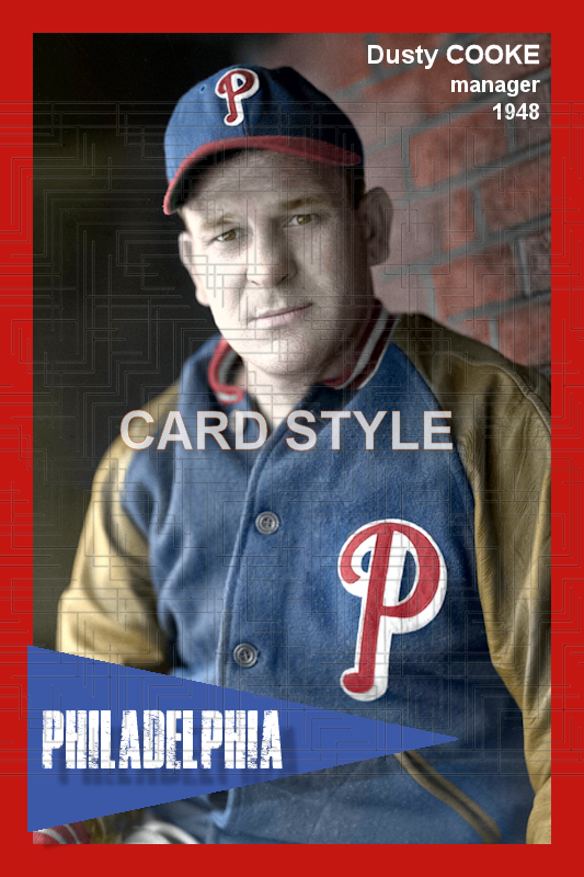 Dusty Cooke - 1948 Philadelphia Phillies - choose a size & style