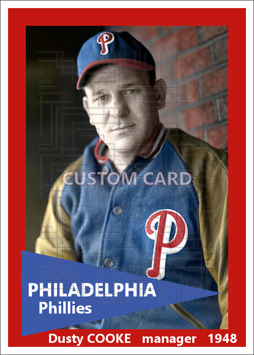 Dusty Cooke - 1948 Philadelphia Phillies - choose a size & style