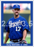 Dusty Wathan - 2002 Kansas City Royals - choose a size & style