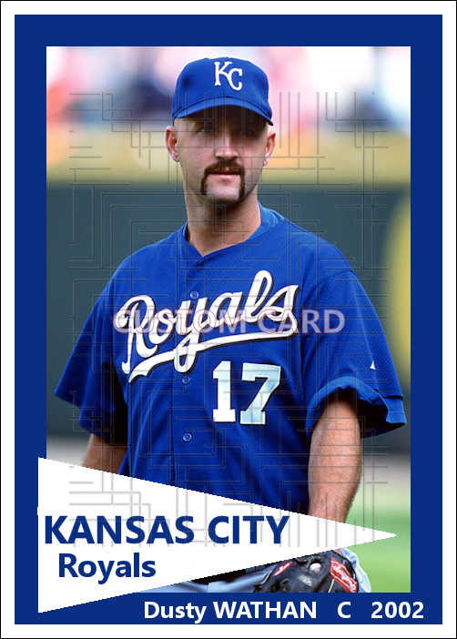 Dusty Wathan - 2002 Kansas City Royals - choose a size & style