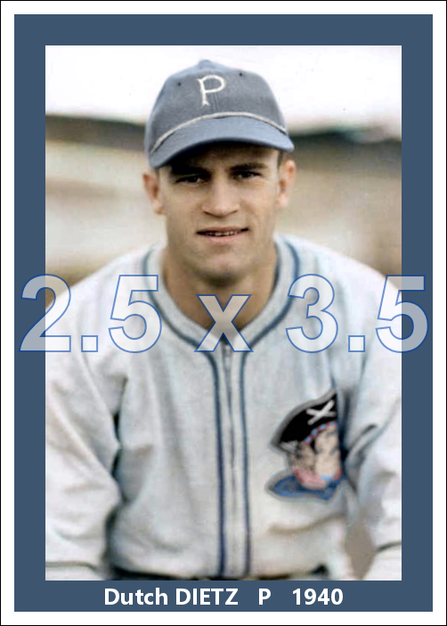 Dutch Dietz - 1940 Pittsburgh Pirates - choose a size & style
