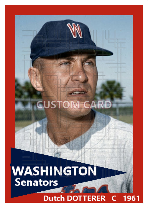 Dutch Dotterer - 1961 Washington Senators - choose a size & style