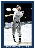 Dutch Holland - 1934 Cleveland Indians - choose a size & style