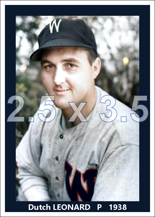 Dutch Leonard - 1938 Washington Senators - choose a size & style