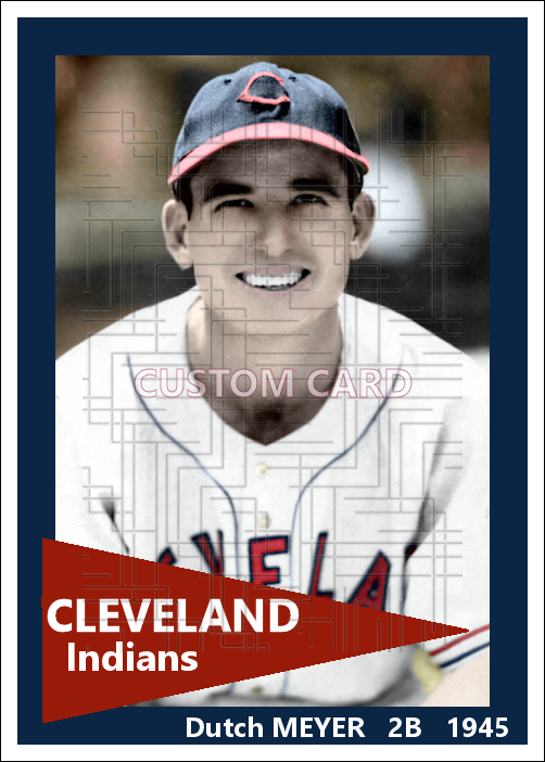 Dutch Meyer - 1945 Cleveland Indians - choose a size & style