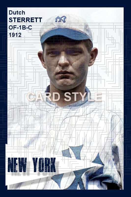 Dutch Sterrett - 1912 New York Highlanders - choose a size & style
