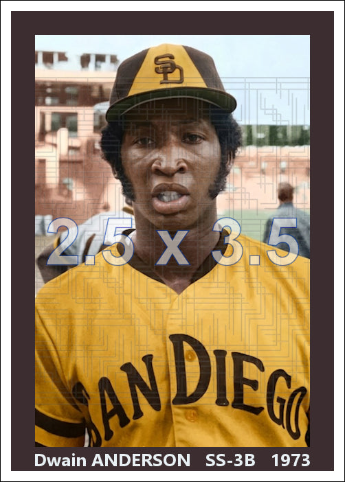 Dwain Anderson - 1973 San Diego Padres - choose a size & style