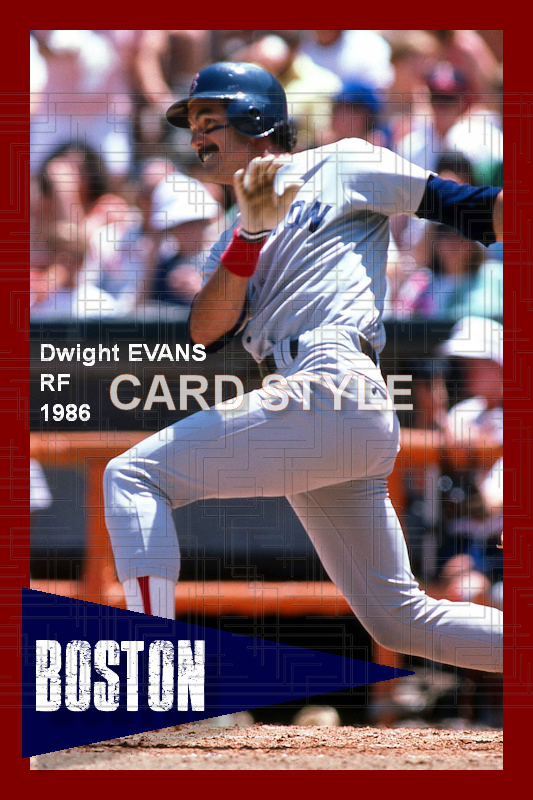 Dwight Evans - 1986 Boston Red Sox - choose a size & style