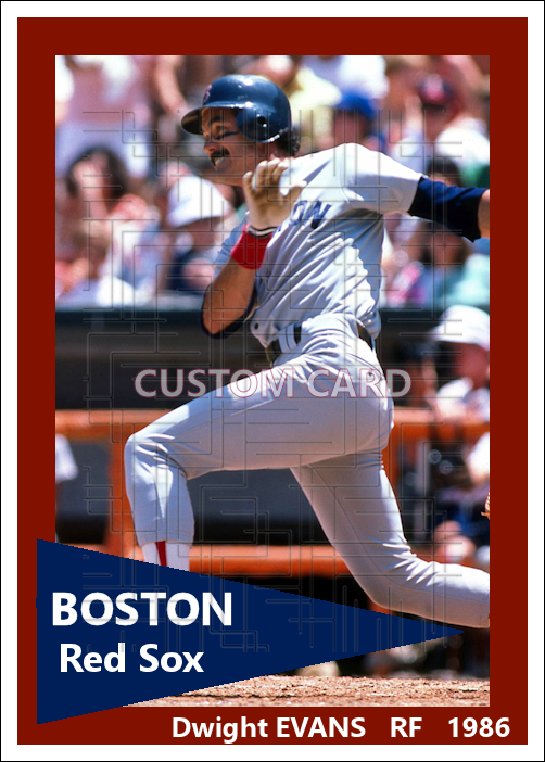 Dwight Evans - 1986 Boston Red Sox - choose a size & style