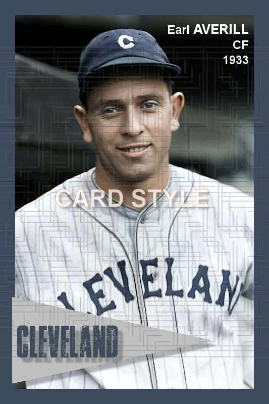 Earl Averill - 1933 Cleveland Indians - choose a size & style