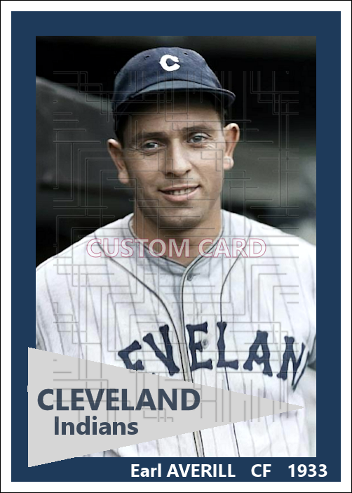 Earl Averill - 1933 Cleveland Indians - choose a size & style