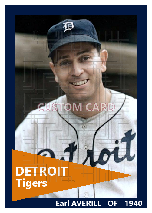 Earl Averill - 1940 Detroit Tigers - choose a size & style