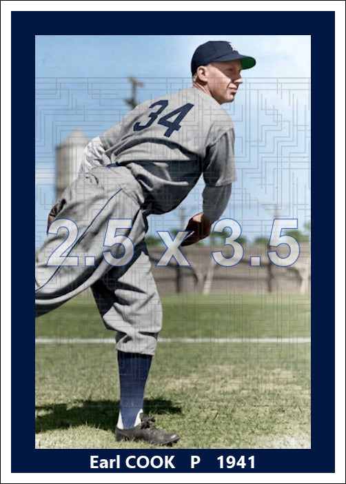 Earl Cook - 1941 Detroit Tigers - choose a size & style