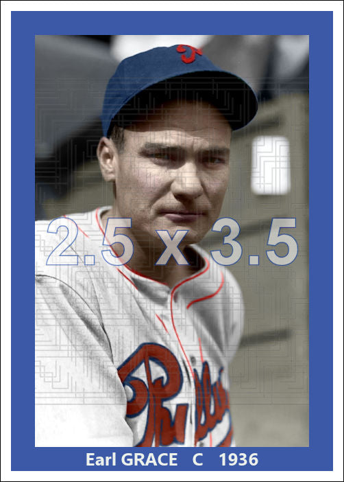 Earl Grace - 1936 Philadelphia Phillies - choose a size & style